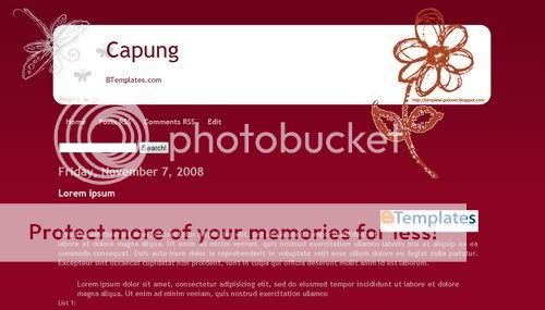 Free Blogger Gray Silver Red Web2.0 Template