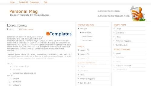 Free Blogger Gray Silver Red Web2.0 Template