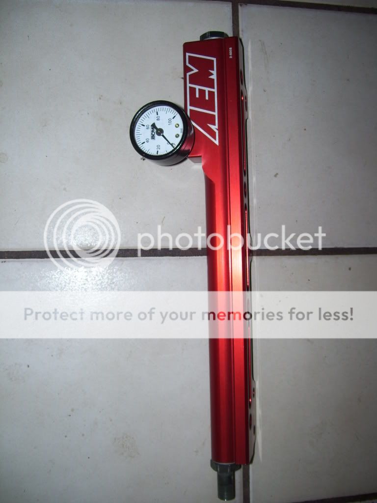 d series AEM fuel rail with b/m fuel pressure gauge Tampa Racing